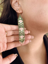 Load image into Gallery viewer, Mushroom Garden Beaded Fringe Earrings
