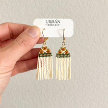 Load image into Gallery viewer, Sunflower Fringe Earrings
