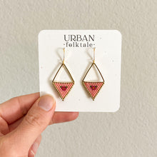 Load image into Gallery viewer, Triangle Blossoms Beaded Earrings

